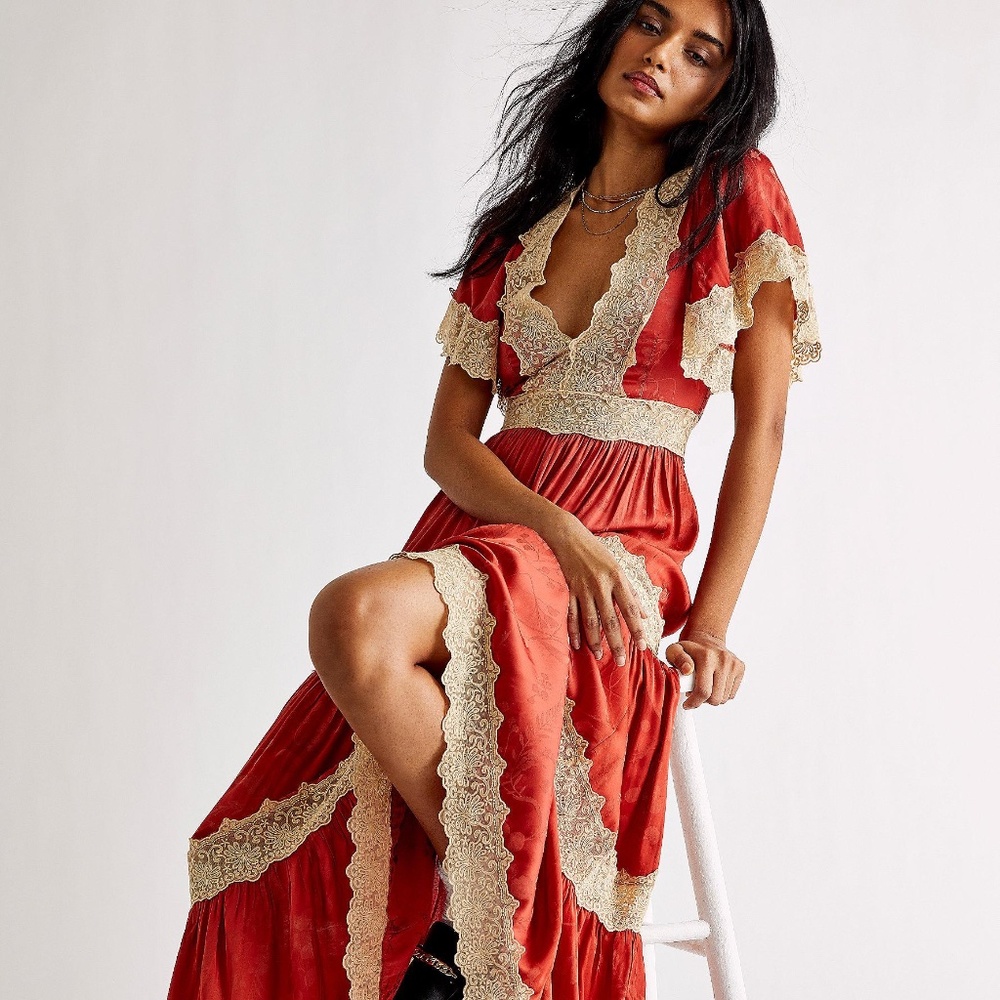GORGEOUS Copper Spell & The Gypsy Label - Ocean Maxi Gown - ALTERED for 5'2 girl